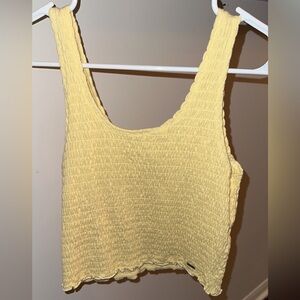 Yellow Smocked Hollister Tank